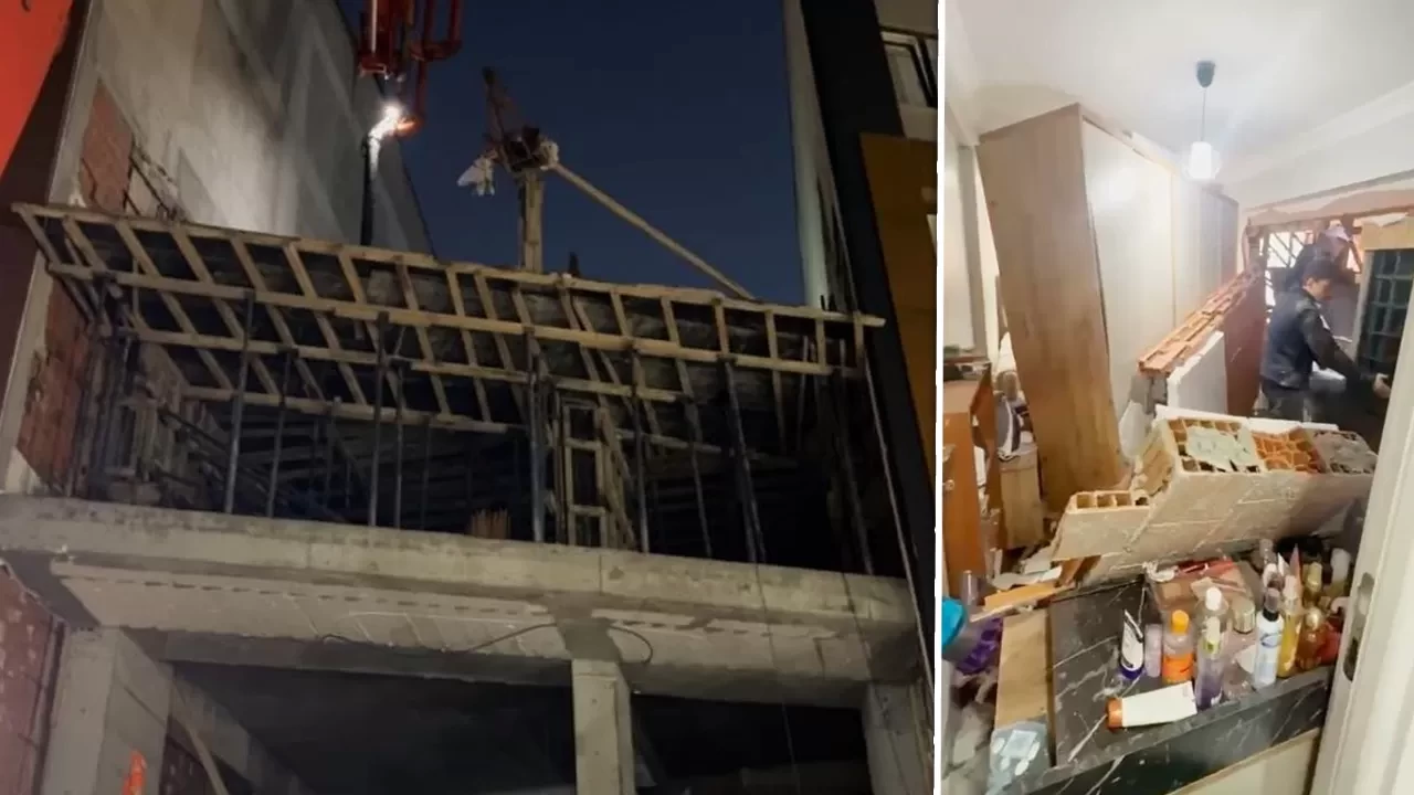 Zeytinburnu’nda inşaat sırasında duvar çöktü
