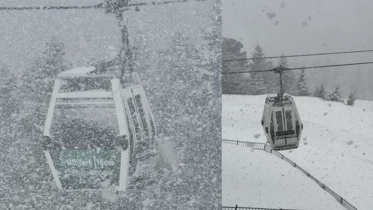 Bursa’da bahar molası! Uludağ Nisan ayında beyaz gelinliğini giydi