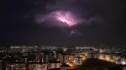 Elazığ'da nefes kesen şimşek gösterisi