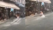 Fatih'te dükkanını korumak isteyen esnaf ölümden döndü