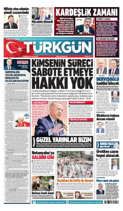 Türkgün Gazetesi 14 Temmuz 2025
