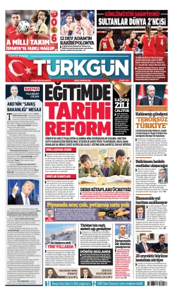 Türkgün Gazetesi 8 Eylül 2025