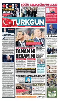 Türkgün Gazetesi 15 Eylül 2025