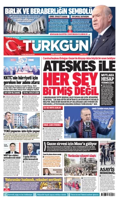 Türkgün Gazetesi 13 Ekim 2025