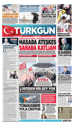 Türkgün Gazetesi 3 Kasım 2025