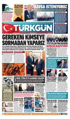Türkgün Gazetesi 21 Aralık 2025