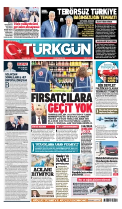 Türkgün Gazetesi 29 Aralık 2025
