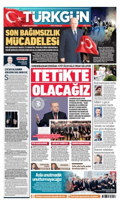 Türkgün Gazetesi 16 Temmuz 2026