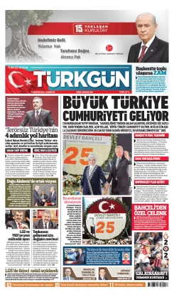 Türkgün Gazetesi 15 Ağustos 2026