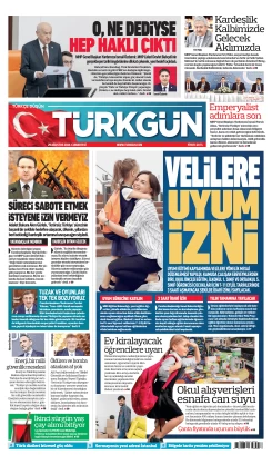 Türkgün Gazetesi 29 Ağustos 2026
