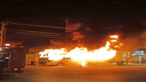 Manisa’da serviste korku dolu anlar! Alevler bir anda yükseldi