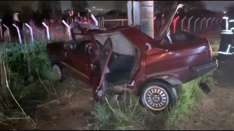 Beton direğe çarpan aracın sürüsü hayatını kaybetti!