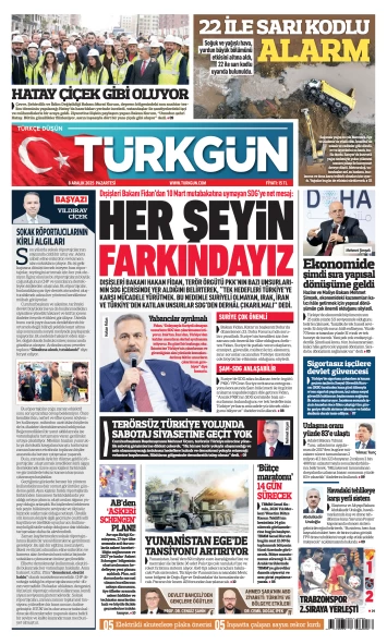 Türkgün Gazetesi 8 Aralık 2025