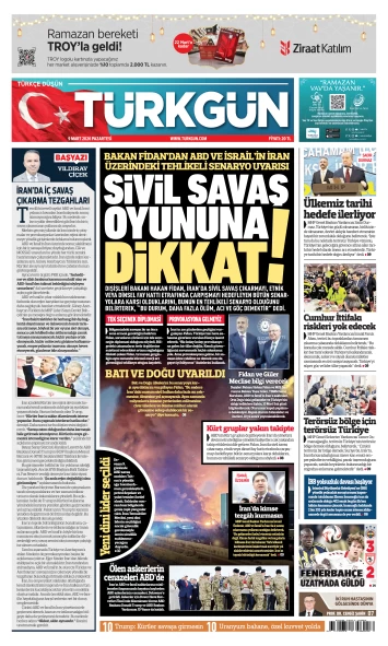 Türkgün Gazetesi 9 Mart 2026