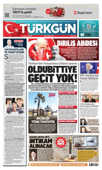 Türkgün Gazetesi 13 Mart 2026