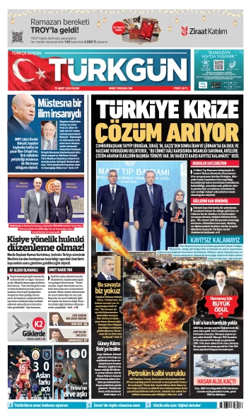 Türkgün Gazetesi 15 Mart 2026