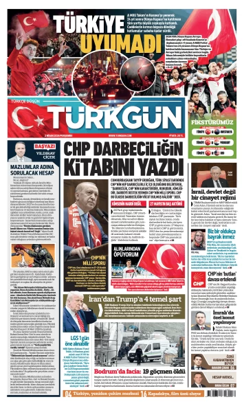 Türkgün Gazetesi 2 Nisan 2026