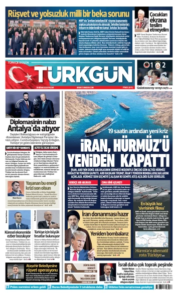 Türkgün Gazetesi 19 Nisan 2026