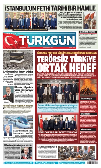 Türkgün Gazetesi 29 Mayıs 2026