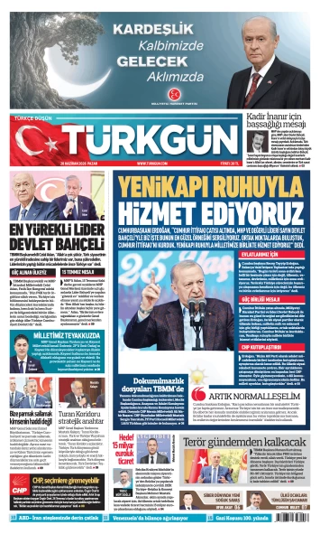 Türkgün Gazetesi 28 Haziran 2026