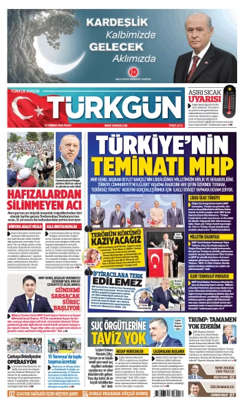 Türkgün Gazetesi 12 Temmuz 2026