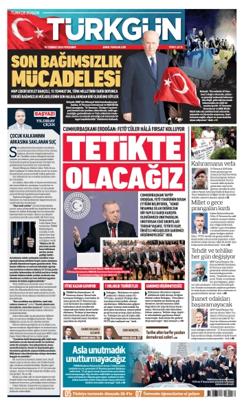 Türkgün Gazetesi 16 Temmuz 2026