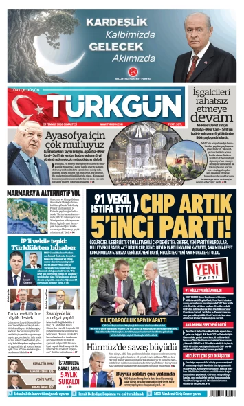 Türkgün Gazetesi 25 Temmuz 2026