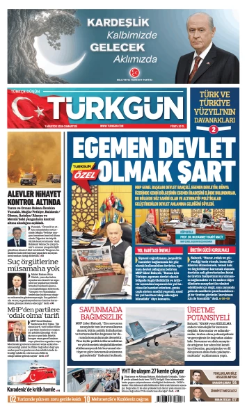 Türkgün Gazetesi 1 Ağustos 2026