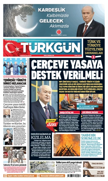 Türkgün Gazetesi 2 Ağustos 2026