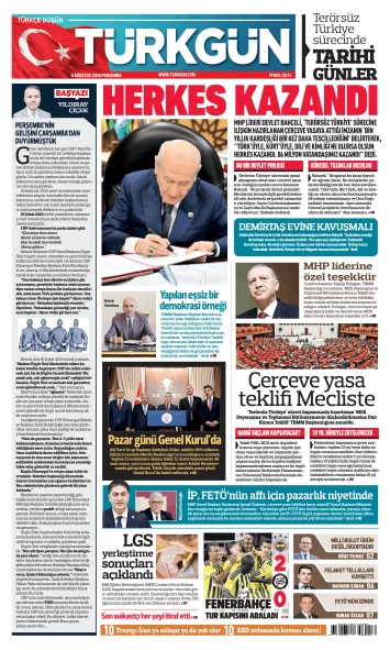 Türkgün Gazetesi 6 Ağustos 2026
