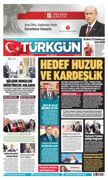 Türkgün Gazetesi 8 Ağustos 2026