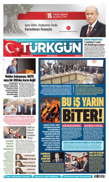 Türkgün Gazetesi 9 Ağustos 2026