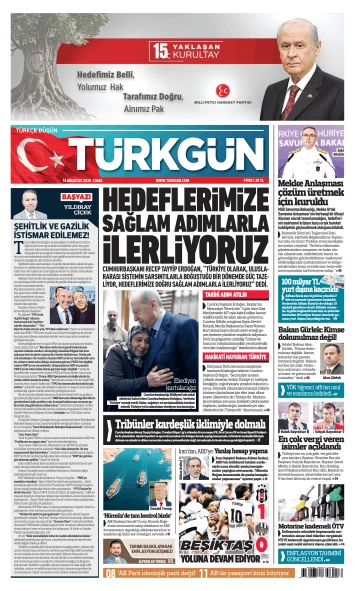 Türkgün Gazetesi 14 Ağustos 2026