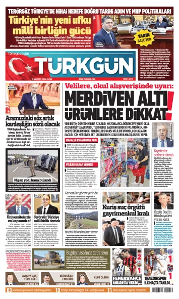 Türkgün Gazetesi 16 Ağustos 2026