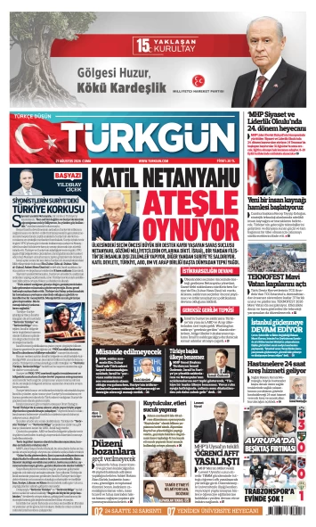 Türkgün Gazetesi 21 Ağustos 2026
