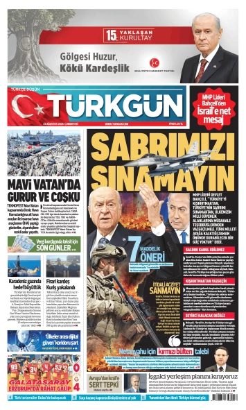 Türkgün Gazetesi 22 Ağustos 2026