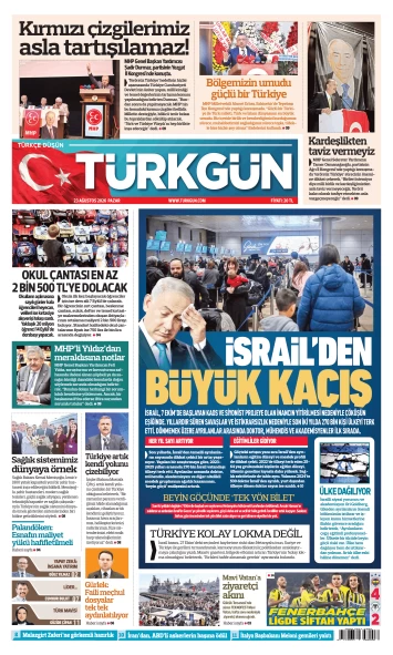 Türkgün Gazetesi 23 Ağustos 2026