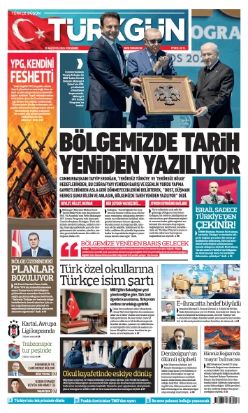 Türkgün Gazetesi 27 Ağustos 2026