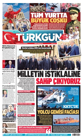 Türkgün Gazetesi 31 Ağustos 2026