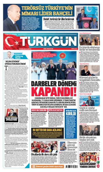 Türkgün Gazetesi 14 Eylül 2026