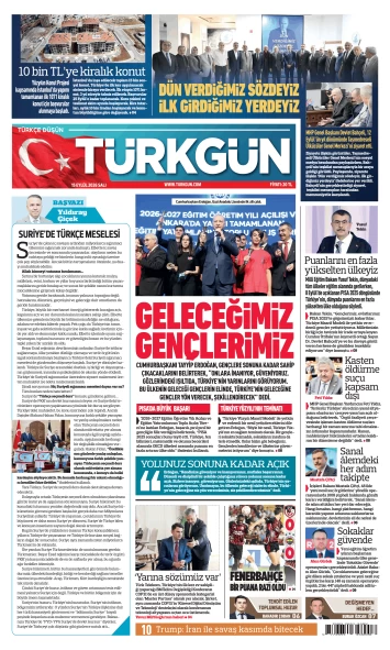 Türkgün Gazetesi 15 Eylül 2026