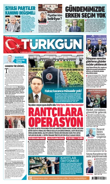Türkgün Gazetesi 16 Eylül 2026