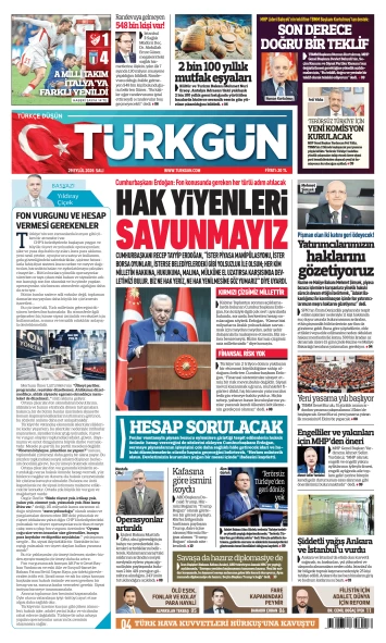 Türkgün Gazetesi 29 Eylül 2026