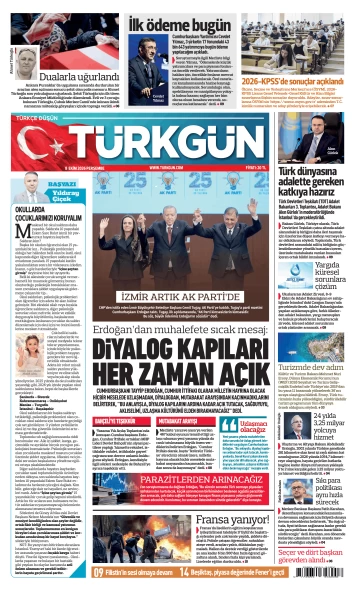 Türkgün Gazetesi 8 Ekim 2026