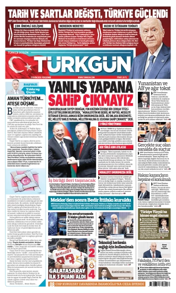 Türkgün Gazetesi 22 Ekim 2026