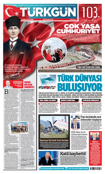 Türkgün Gazetesi 29 Ekim 2026