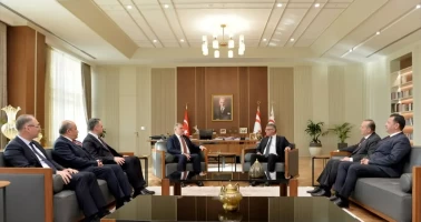 KKTC Cumhurbaşkanı Erhürman, Gençlik ve Spor Bakanı Bak'ı kabul etti