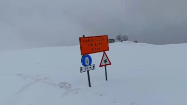 Kar yağışı ve tipi Muş'u felç etti