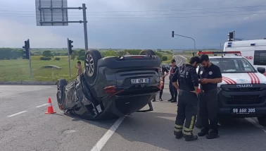 Saray'da kavşakta feci çarpışma