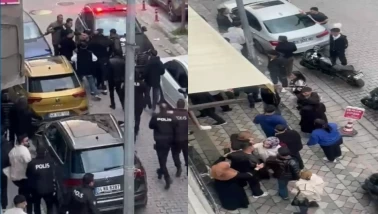 Sokak ortasında meydan savaşı! Polis iki grubun kavgasını güçlükle ayırdı